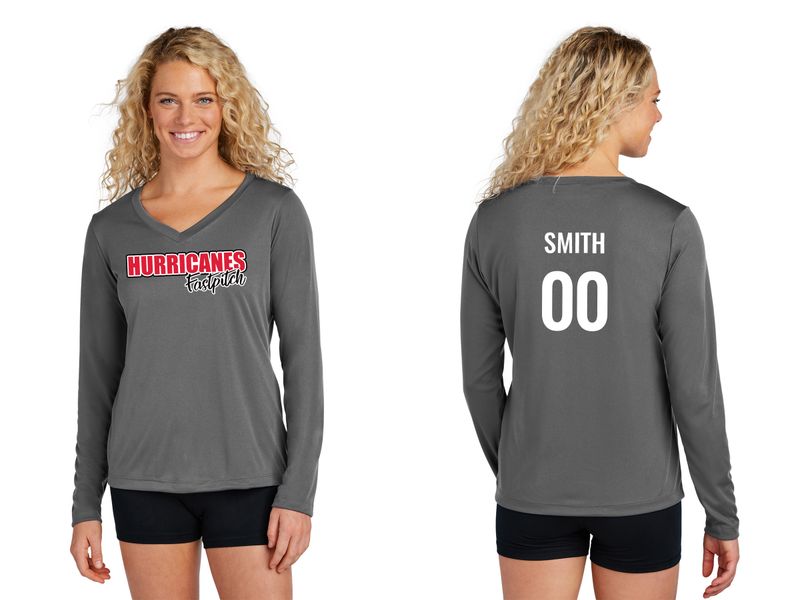 Women's Long Sleeve Performance T - Black/ Iron Grey/ White