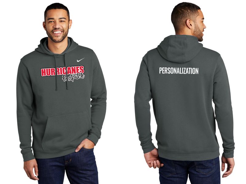 Adult Nike Club Fleece Pullover Hoodie- Black, Dark Grey, White