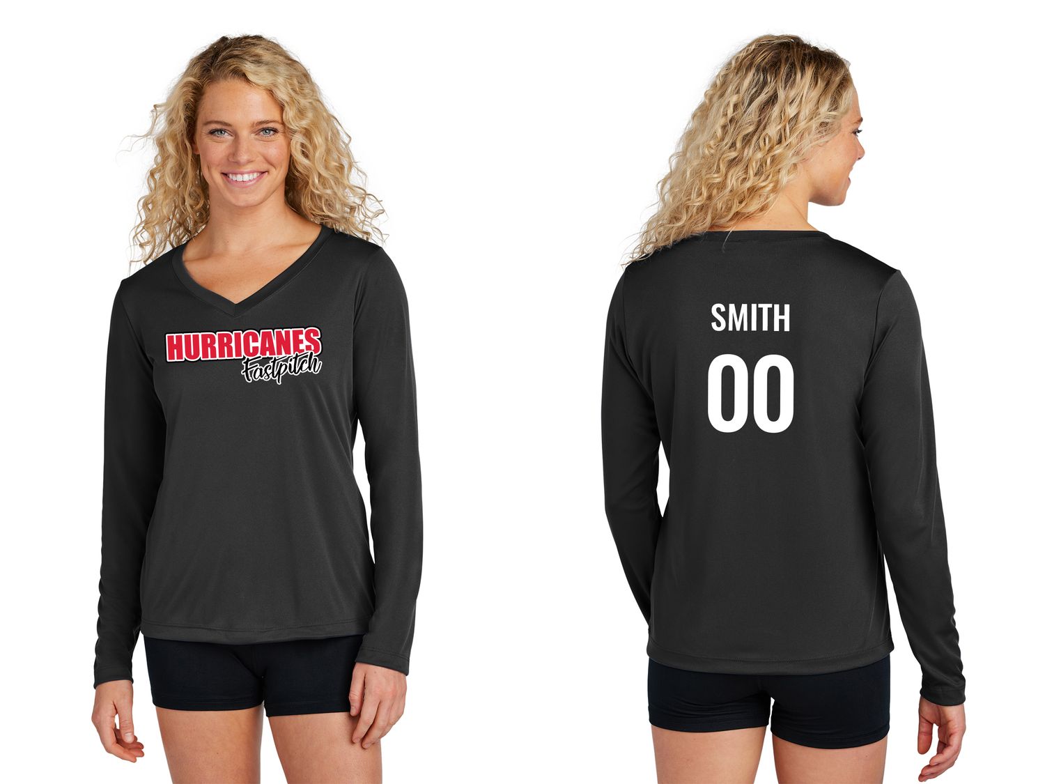 Women's Long Sleeve Performance T - Black/ Iron Grey/ White