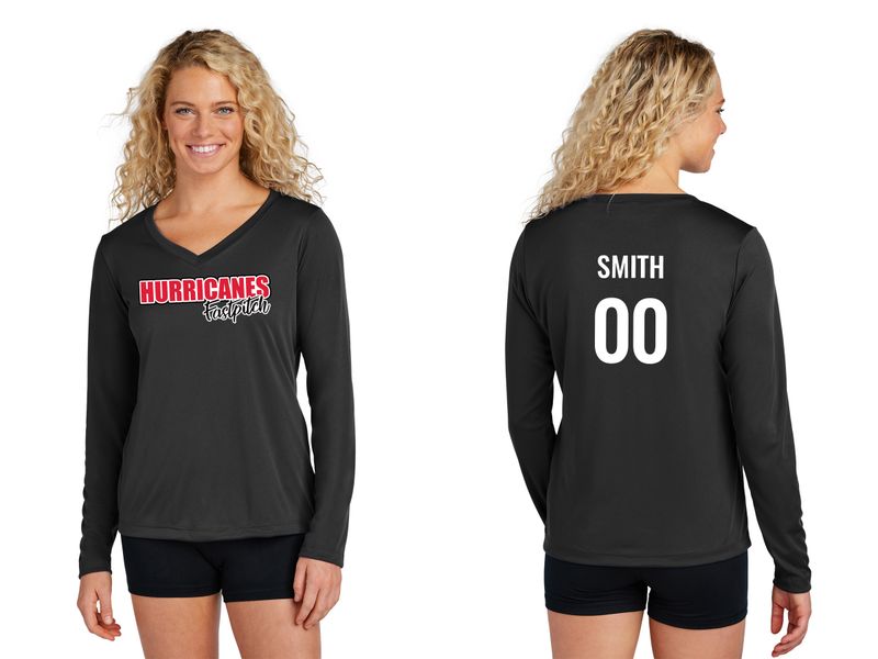 Women's Long Sleeve Performance T - Black/ Iron Grey/ White