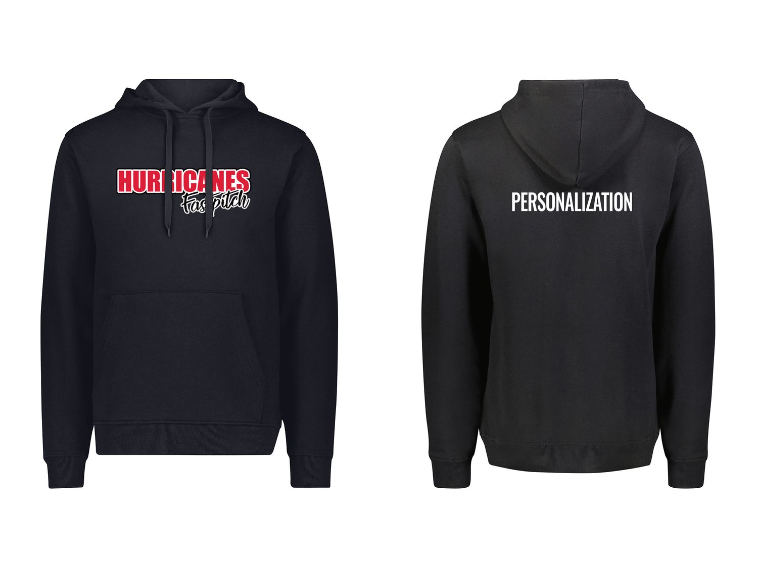 Cotton Fleece Hooded Sweatshirt -Black, Grey, White