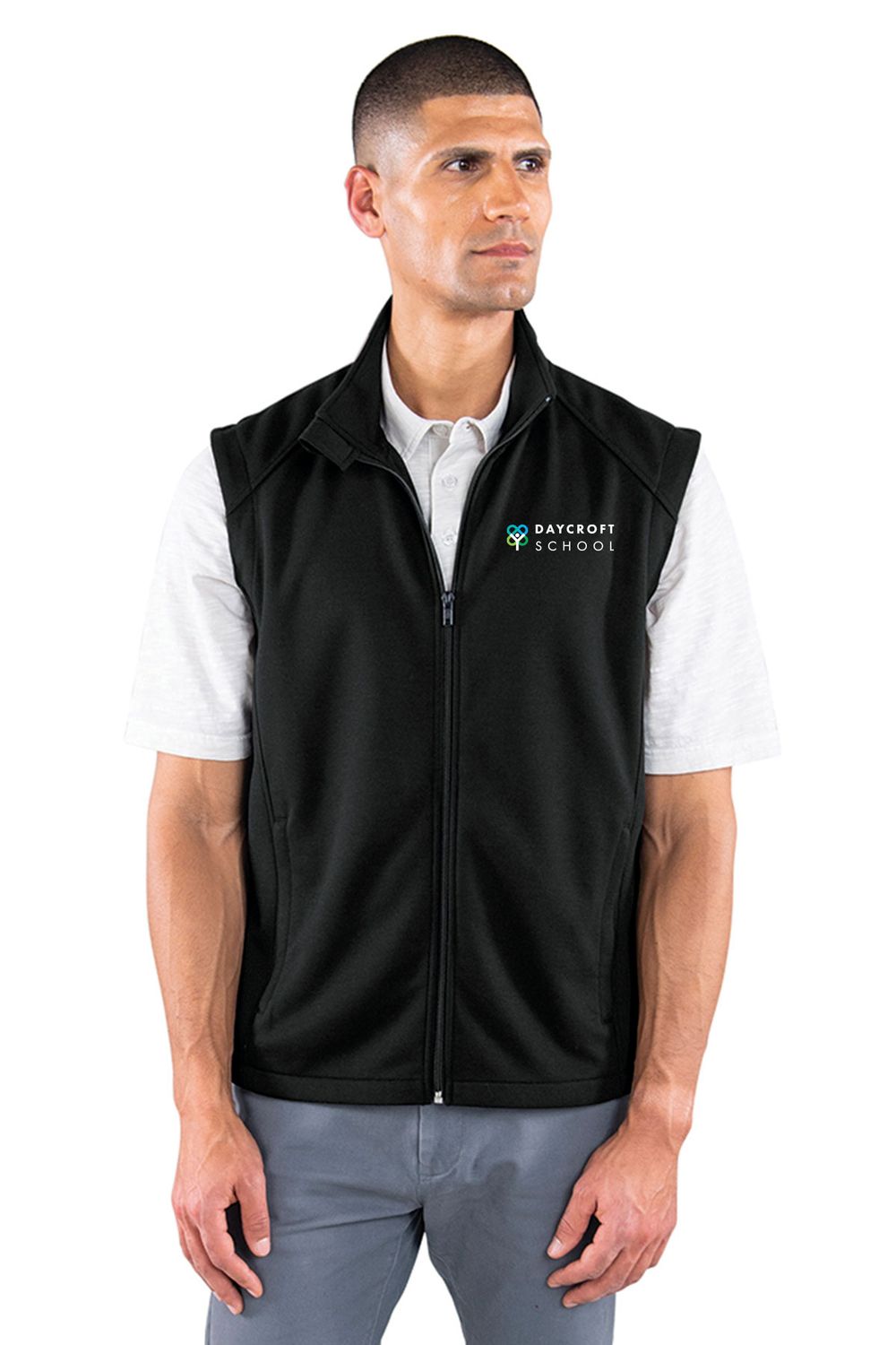 Men's Seaport Full Zip Performance Vest- Navy, Grey, Black Men's Seaport Full Zip Performance Vest- Navy, Grey, Black