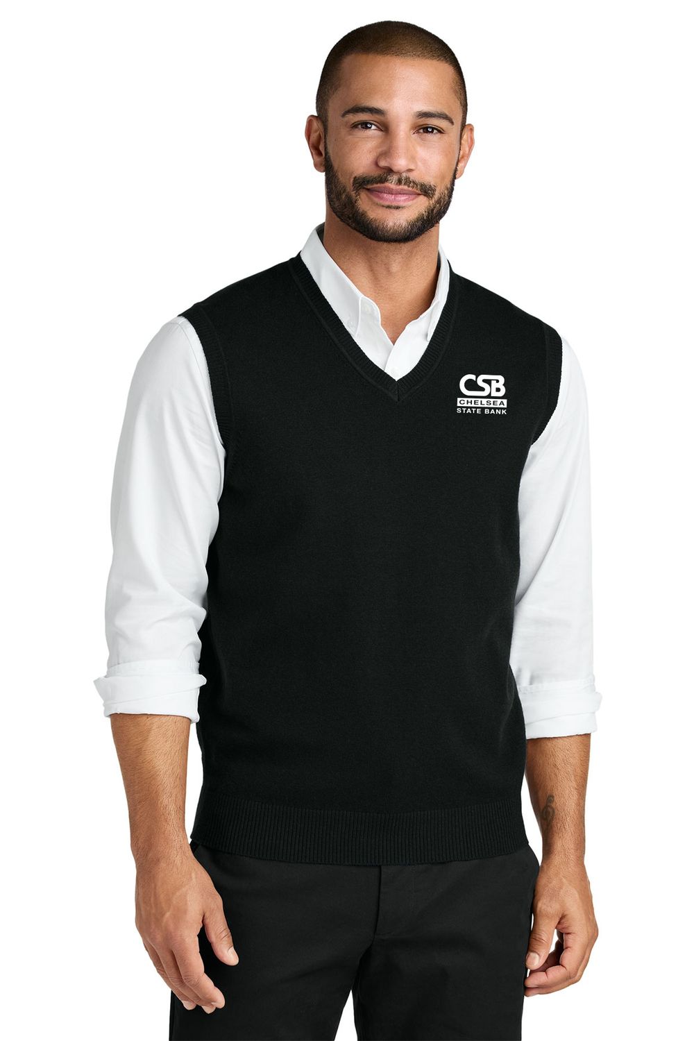 NEW Port Authority Easy Care Sweater Vest- Black