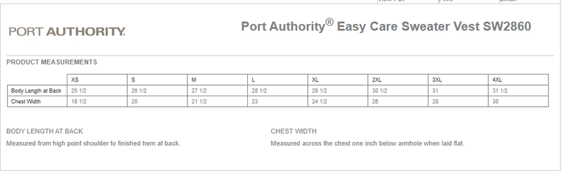 Port Authority Easy Care Sweater Vest- Black