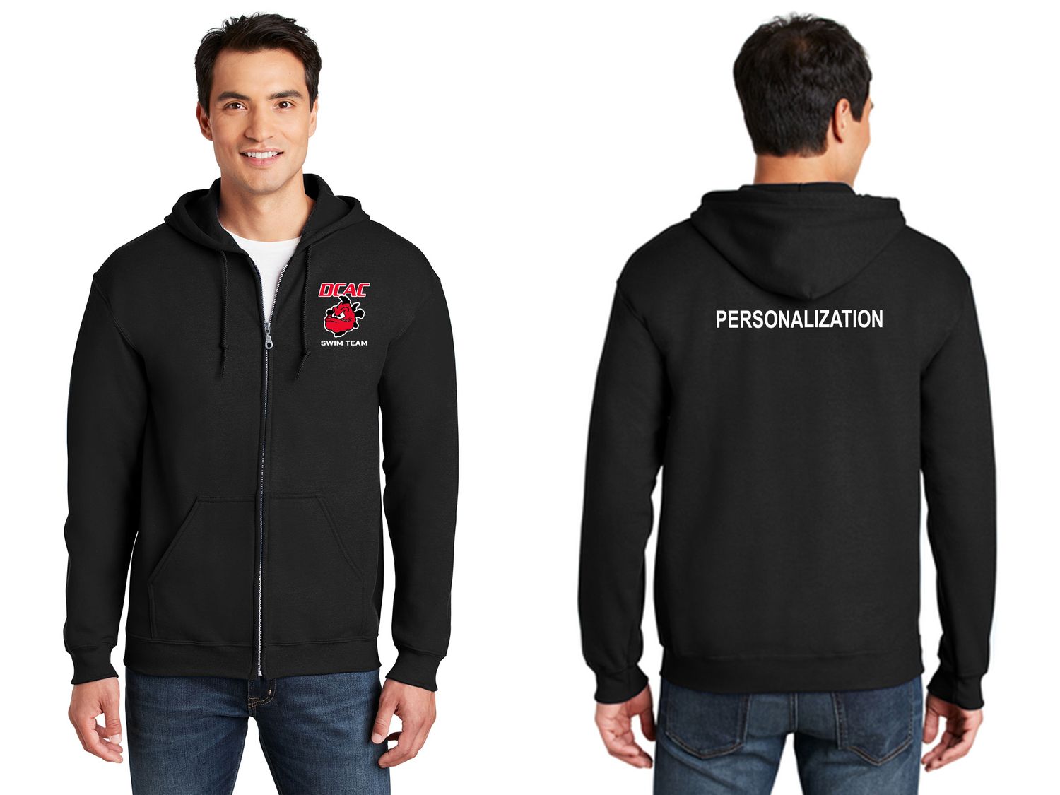Gildan Heavy Cotton  Full Zip Hood - Black