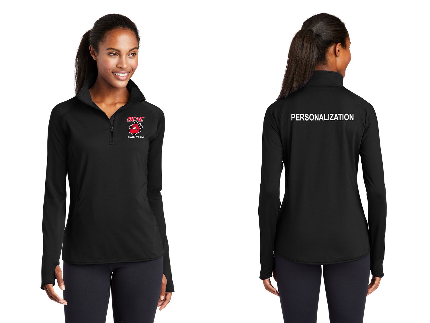 Sport Tek Women's  1/4 Zip - Black