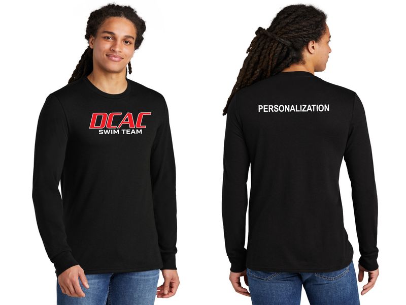 Unisex District Perfect Tri Long Sleeve Tee - Black