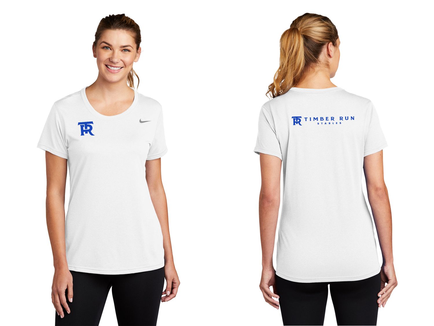 Nike Women's Short Sleeve Performance T-Shirt- White, Royal, Carbon Heather, Black