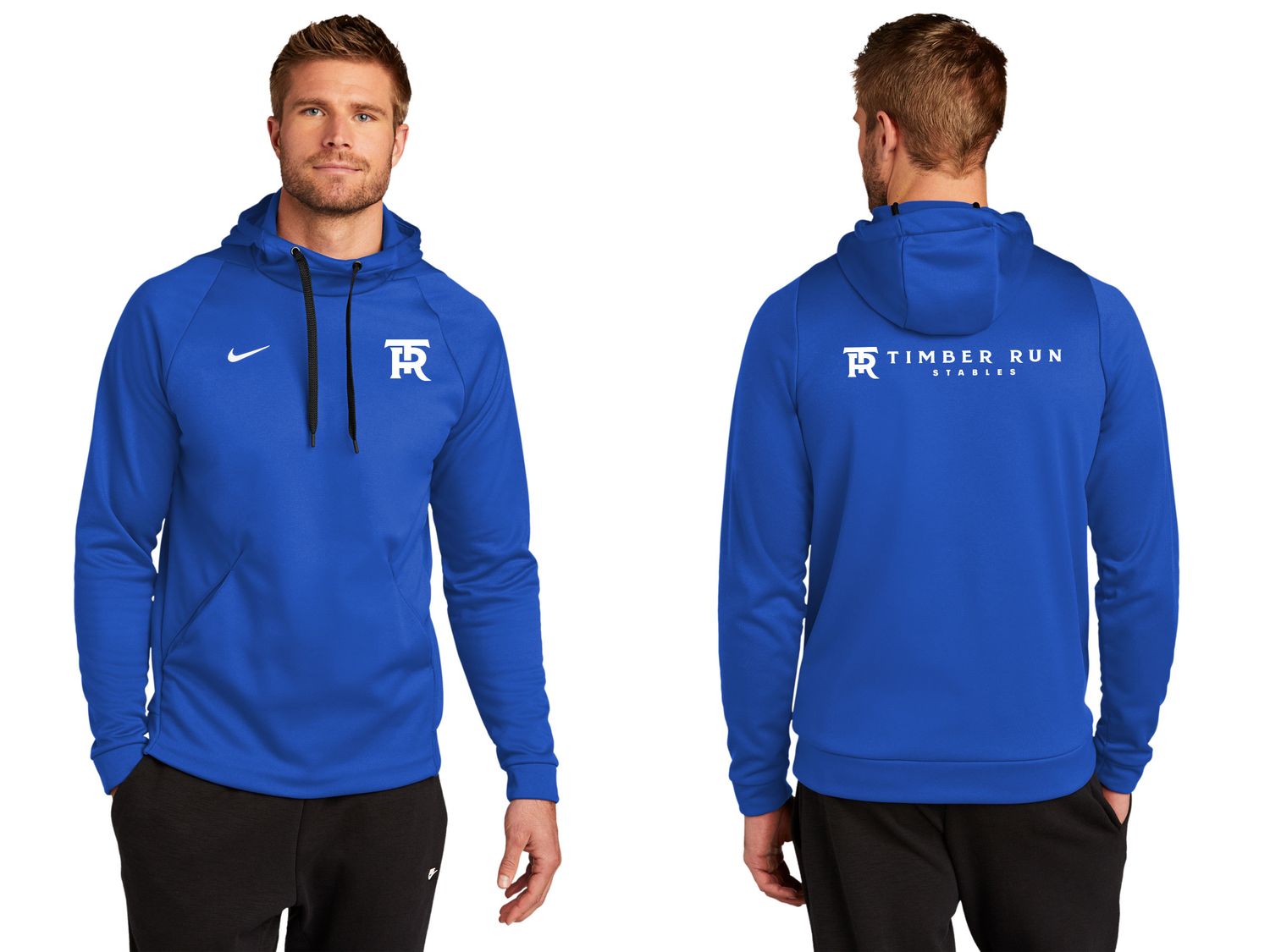 Adult Nike Therma-FIT Pullover Fleece Hoodie- Royal, Black, Navy