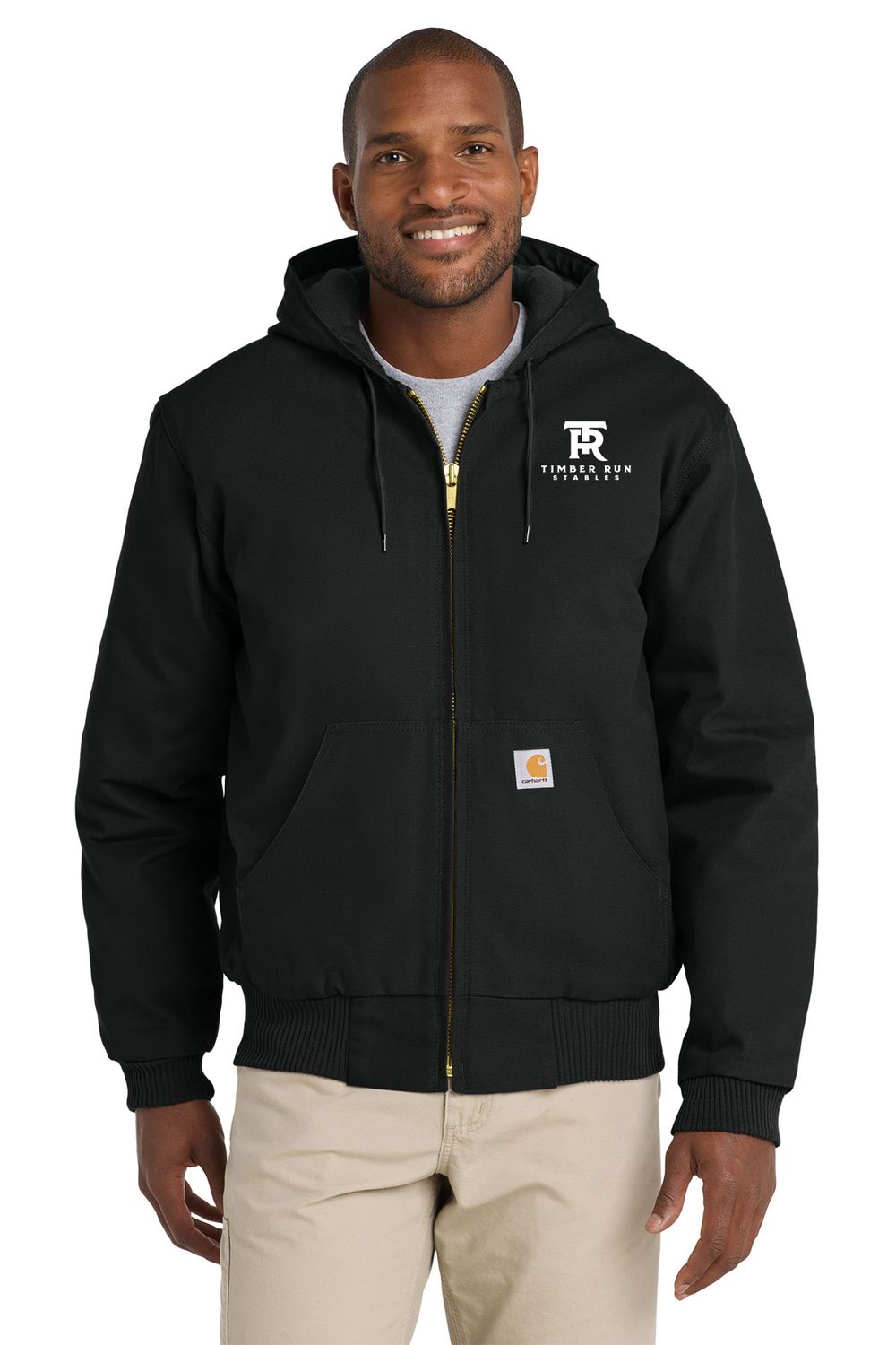 Carhartt Quilted-Flannel-Lined Duck Active Jac- Black, Navy, Gravel