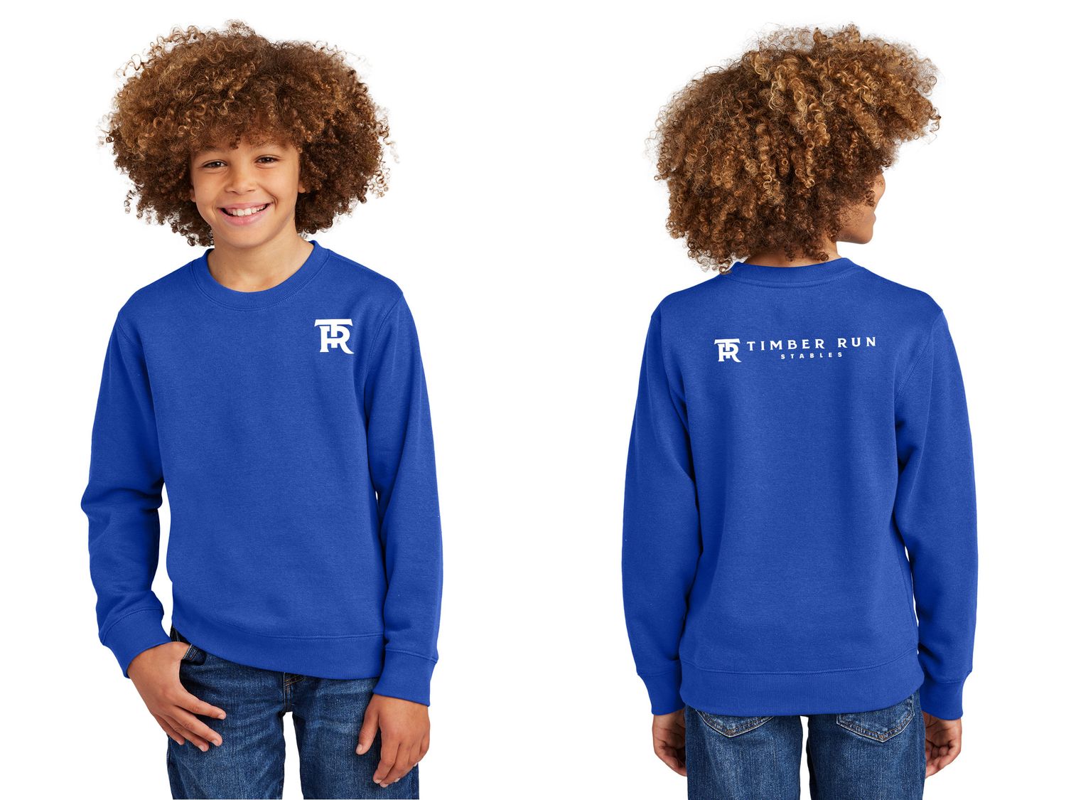 District Youth V.I.T. Fleece Crew-Deep Royal, Heather Grey, Navy