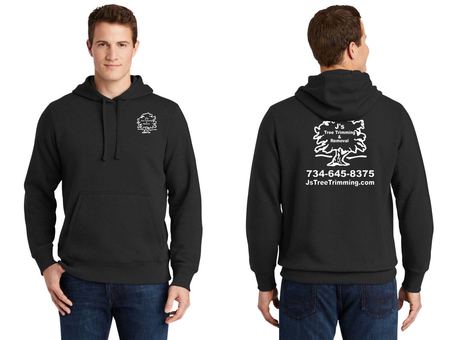 Adult Pullover Hooded Sweatshirt- Black or Royal