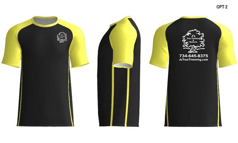 Adult Short Sleeve T-Shirt-Safety Yellow/ Black