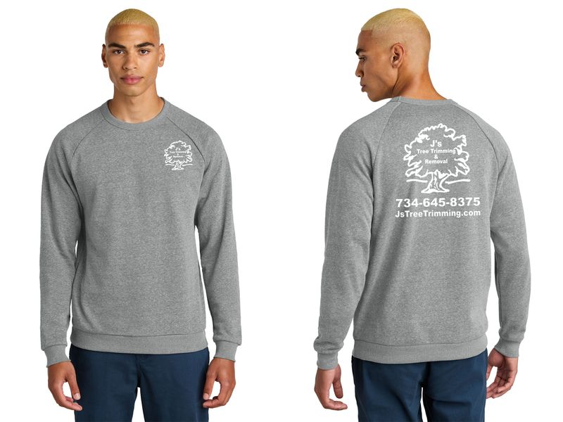 District Perfect Tri Fleece Crewneck Sweatshirt- Light Grey, Navy, Royal, Black