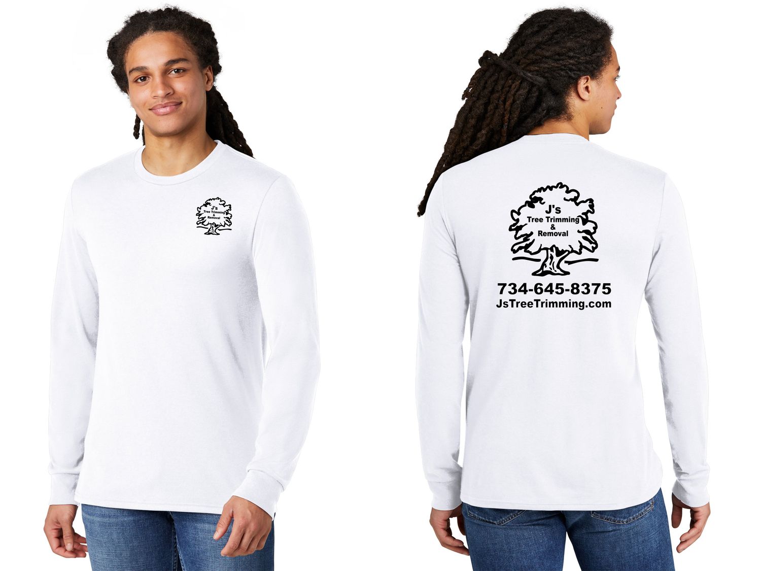 District Perfect Tri Long Sleeve Tee - Black, White, Grey, or Royal Frost
