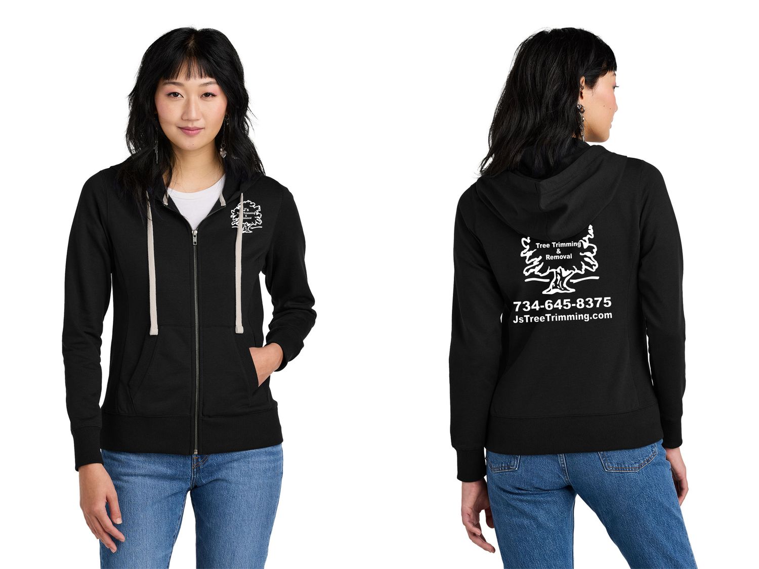 District Women's Re-Fleece Full-Zip Hoodie-Black, Light Heather Grey, Navy District Women's Re-Fleece Full-Zip Hoodie-Black, Light Heather Grey, Navy