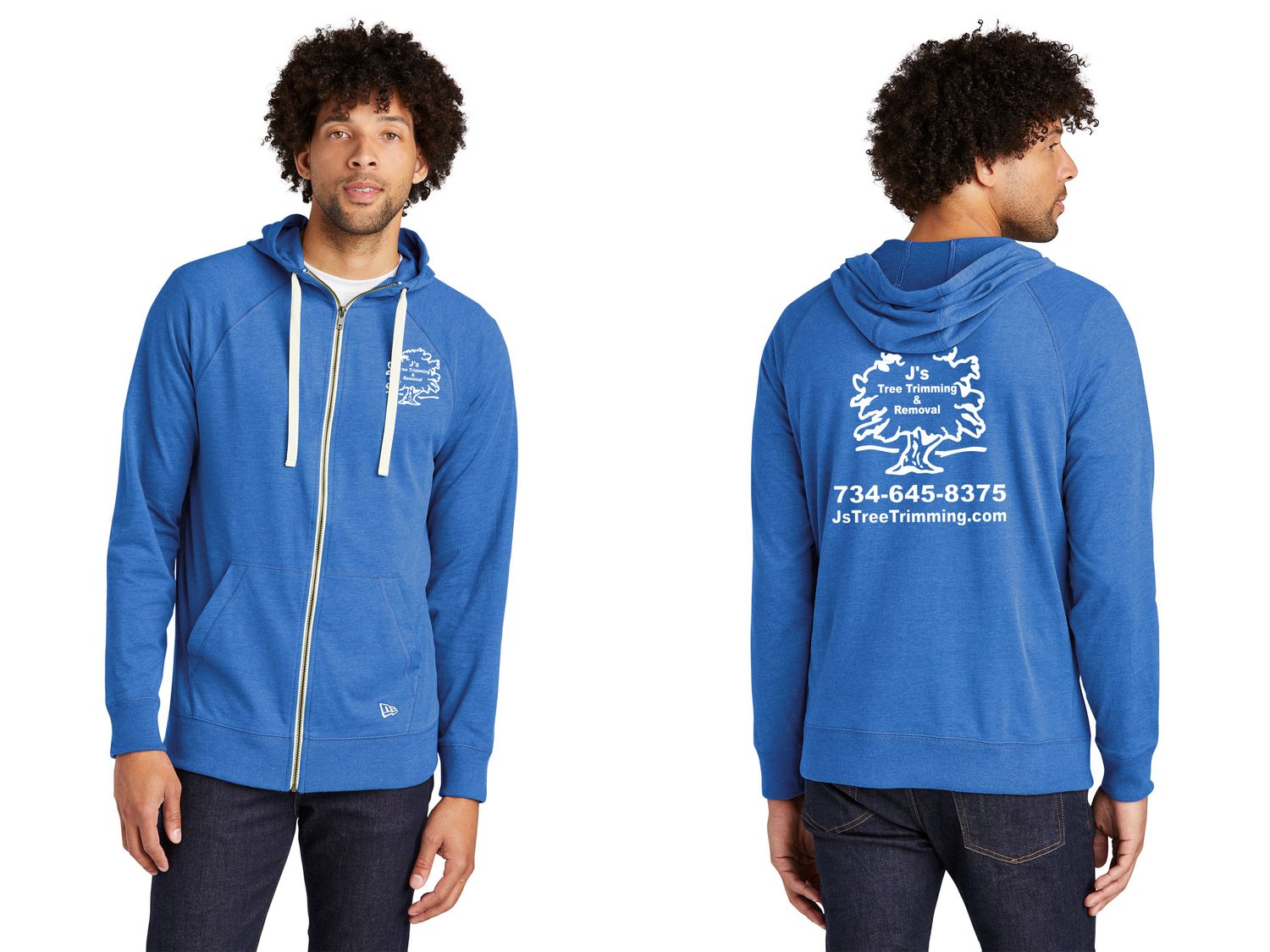 Adult Sueded Cotton Blend Full-Zip Hoodie-Grey, Royal, Navy, Black