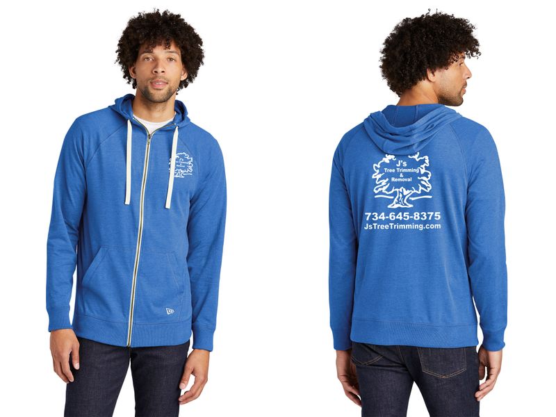 Adult Sueded Cotton Blend Full-Zip Hoodie-Grey, Royal, Navy, Black