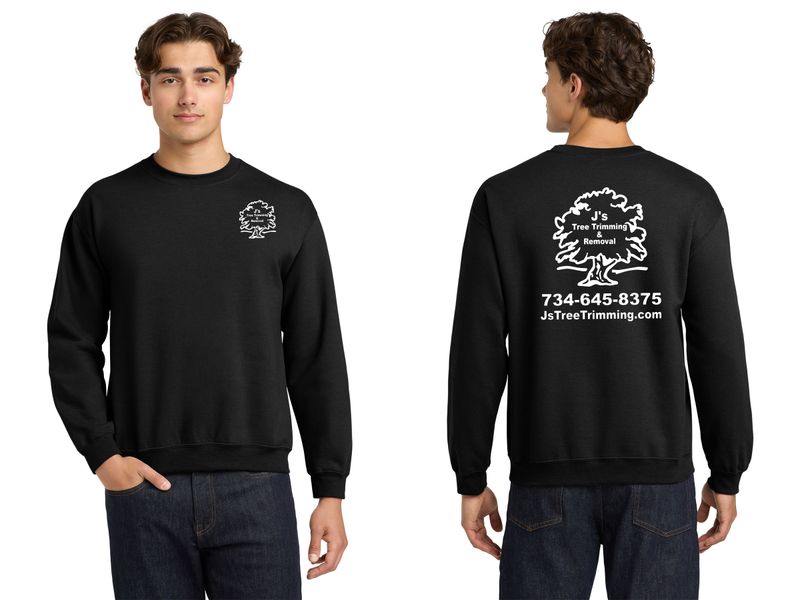 Adult Cotton Crewneck Sweatshirt - Black, Royal, or Safety Green