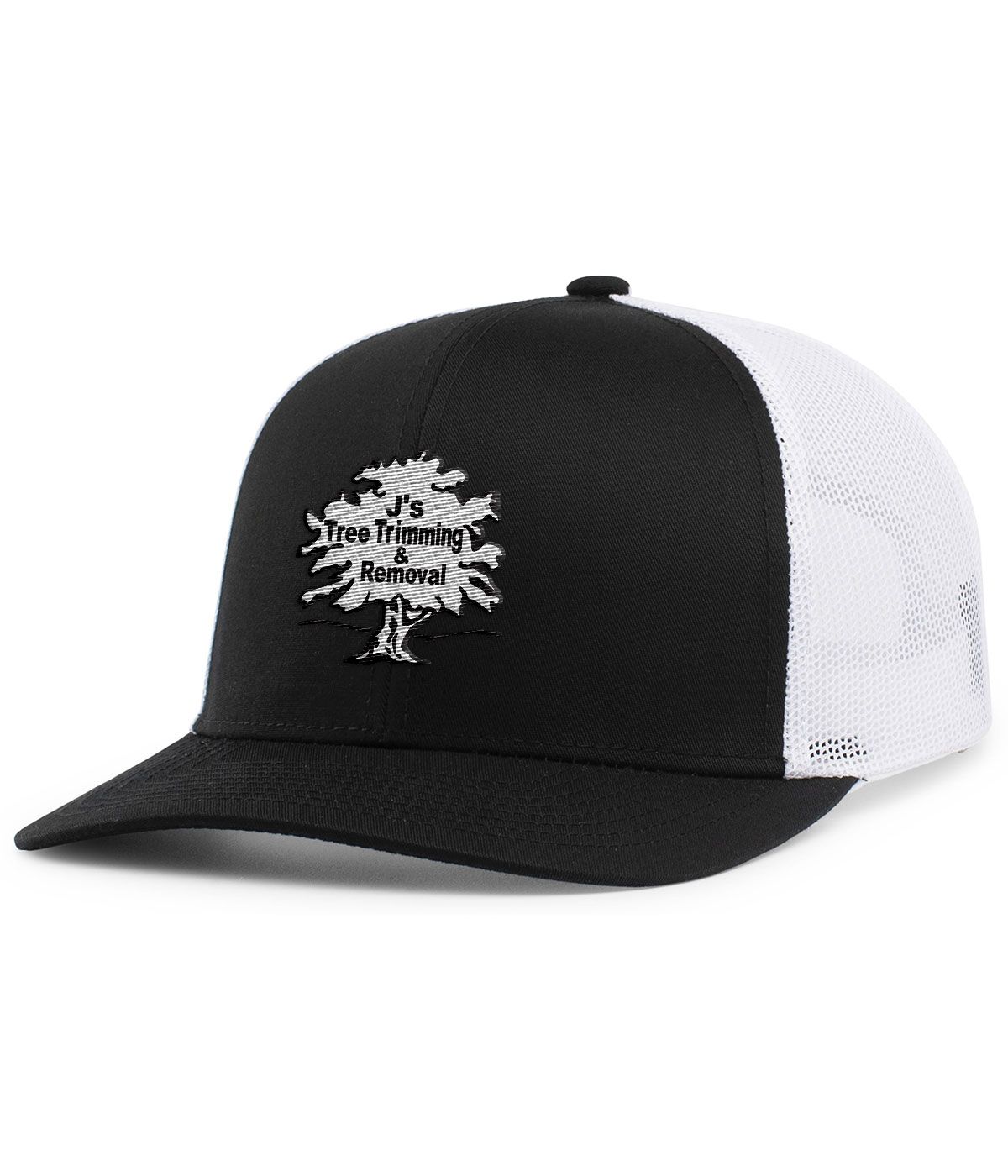 Trucker Snapback Cap (OSFA) - Black/White