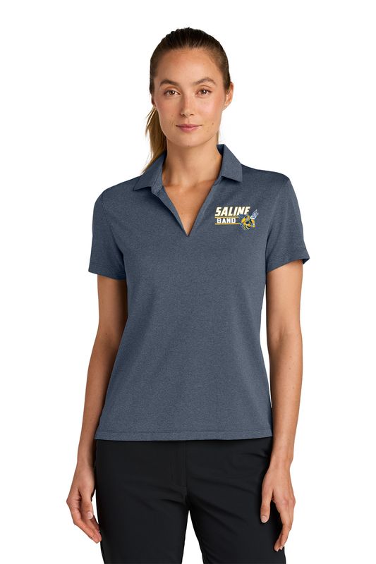 Nike Women’s Dri-FIT Smooth Heather Polo- Navy, Grey