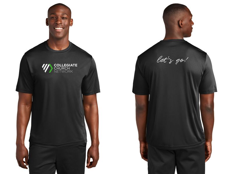 Adult Short Sleeve Performance Tee- Black, White, Concrete Grey