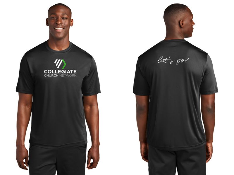Adult Short Sleeve Performance Tee- Black, White, Concrete Grey
