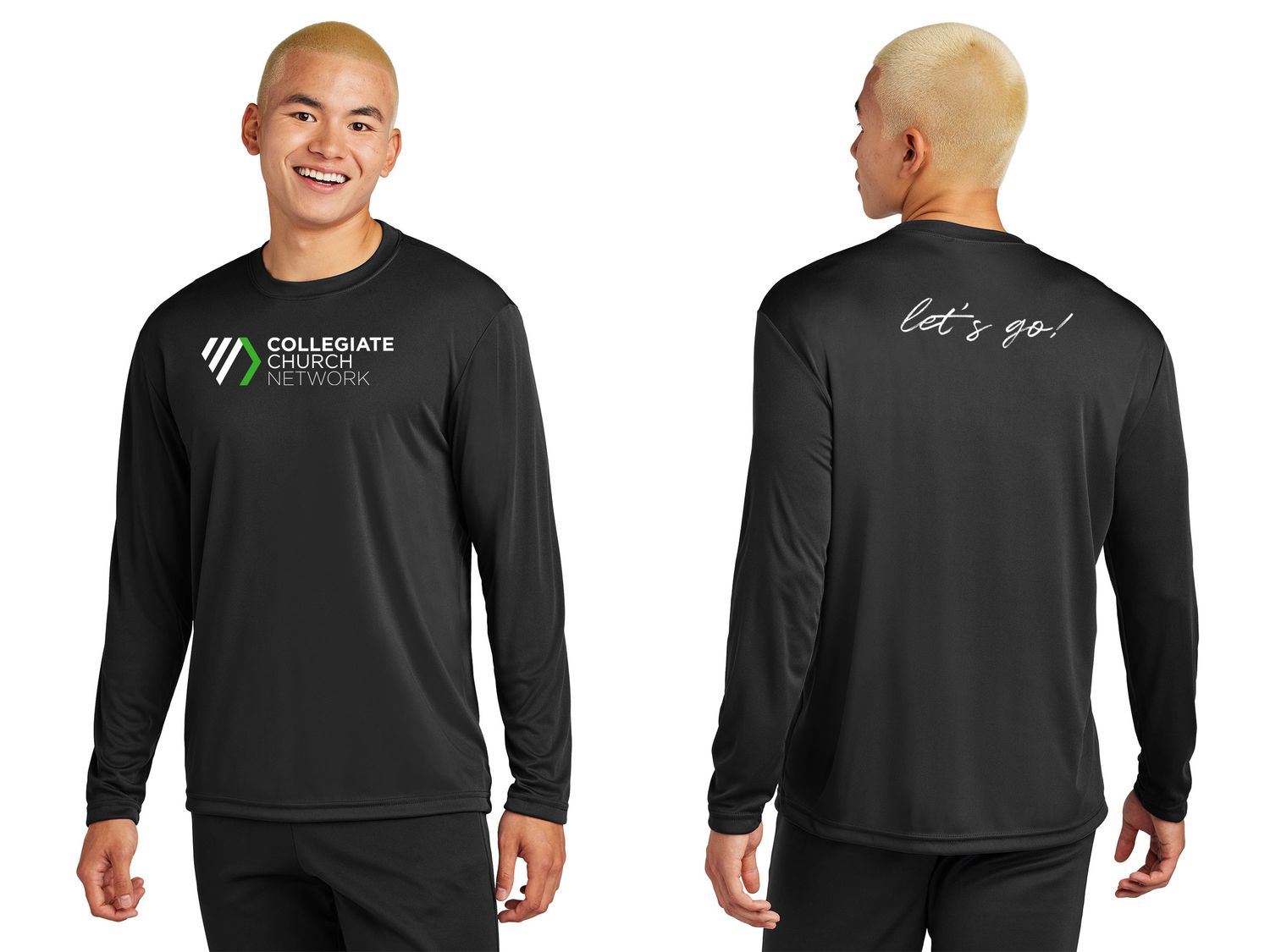 Adult Long Sleeve Performance- Black, White, Concrete Grey