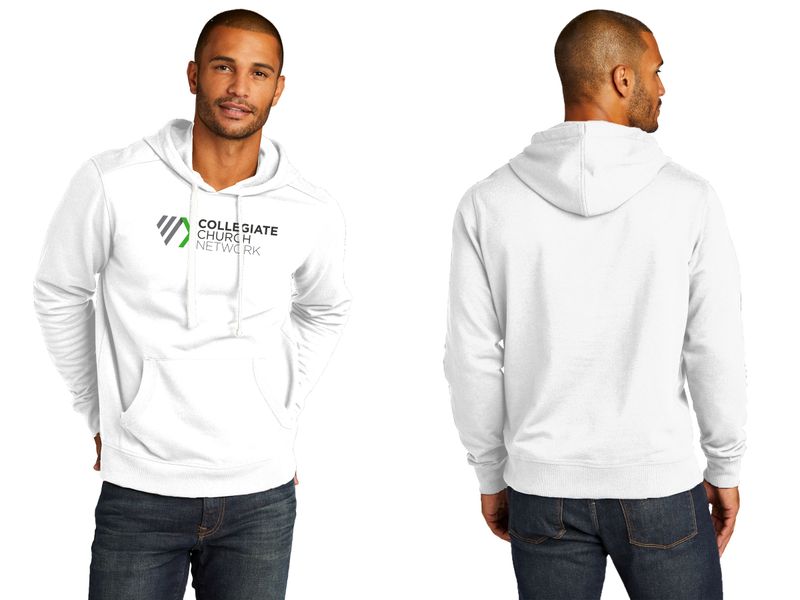 Unisex Re-Fleece Hoodie-Light Heather Grey, Black, White