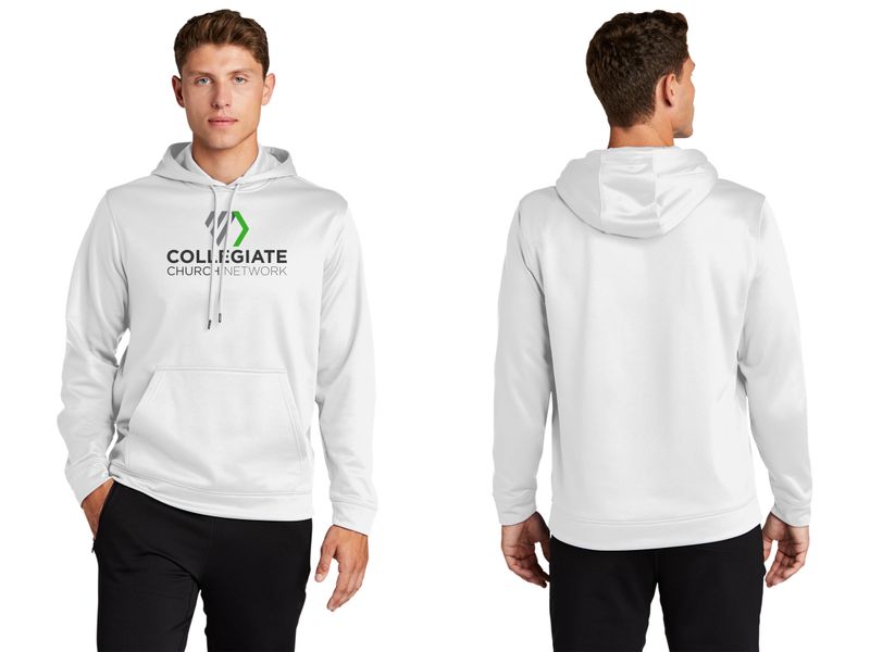 Adult Performance Hooded Sweatshirt- Black, Grey, White