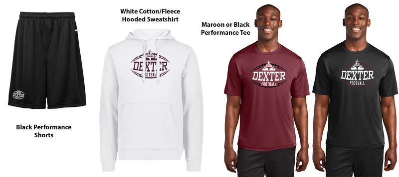 NIKE PLAYER PACK - Includes Nike Cotton Hood in White with Last Name (No youth sizes), Nike Shorts (No youth sizes), and Performance T-shirt in Black or Maroon (Youth Sizes Available) NIKE PLAYER PACK - Includes Nike Cotton Hood in White with Last Name (No youth sizes), Nike Shorts (No youth sizes), and Performance T-shirt in Black or Maroon (Youth Sizes Available)