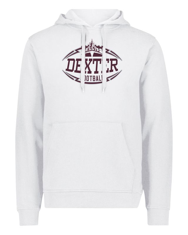 (OPTIONAL PLAYER PACK ITEM) Cotton Fleece Hooded Sweatshirt -WHITE (Youth Sizes Available)
