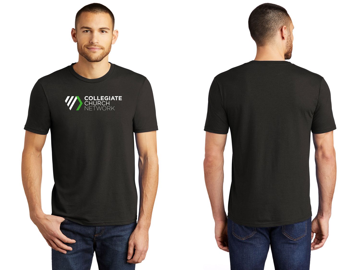 District Perfect Tri T-shirt - Heathered Grey, Black, White