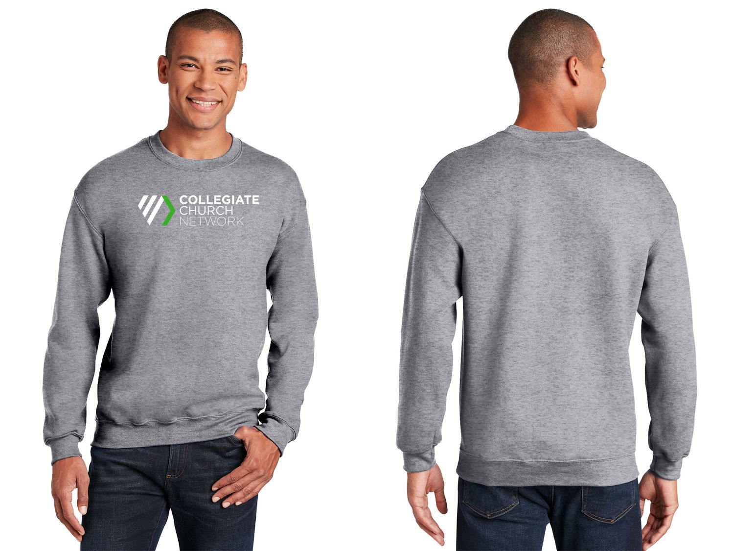Adult Heavy Blend Crewneck Sweatshirt- Black, Sport Grey, White