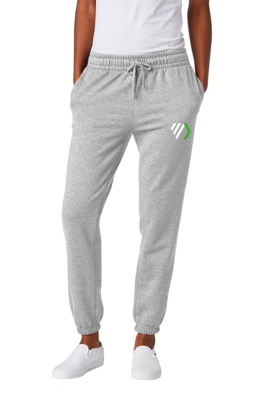 Ladies' Fleece Jogger- Black, Athletic Grey