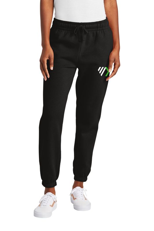 Ladies&#39; Fleece Jogger- Black, Athletic Grey