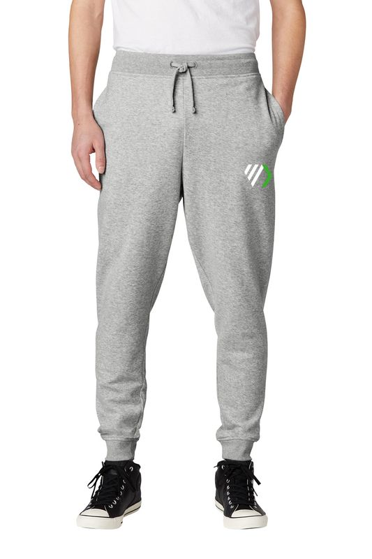 Men's Fleece Jogger- Black, Light Grey Heather