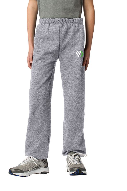 Youth Heavy Blend Sweatpants- Black, Sport Grey