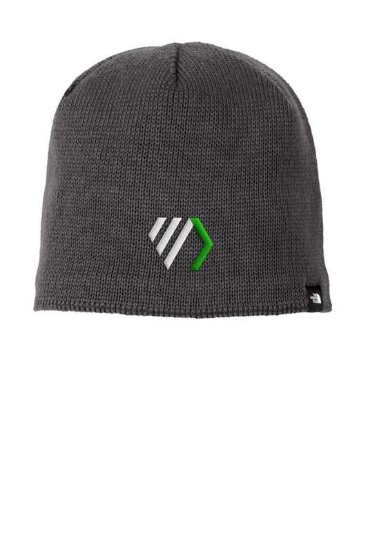 North Face Mountain Beanie- Asphalt Grey, Black, White