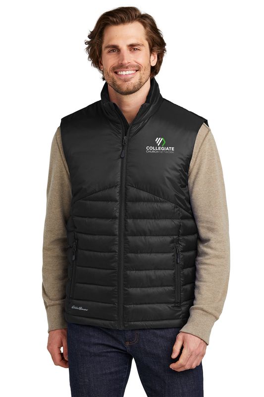 Eddie Bauer Quilted Vest- Black, Grey