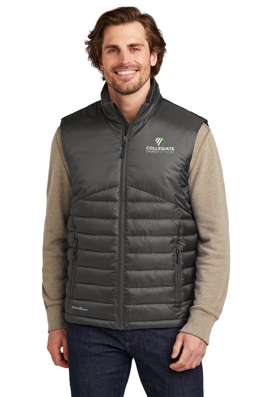 Eddie Bauer Quilted Vest- Black, Grey