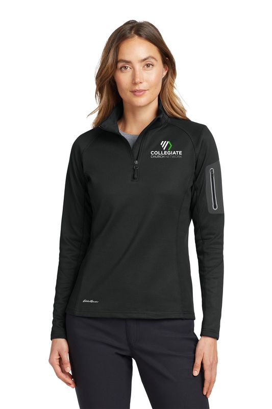 Eddie Bauer Women&#39;s 1/2-Zip Performance Fleece- Black