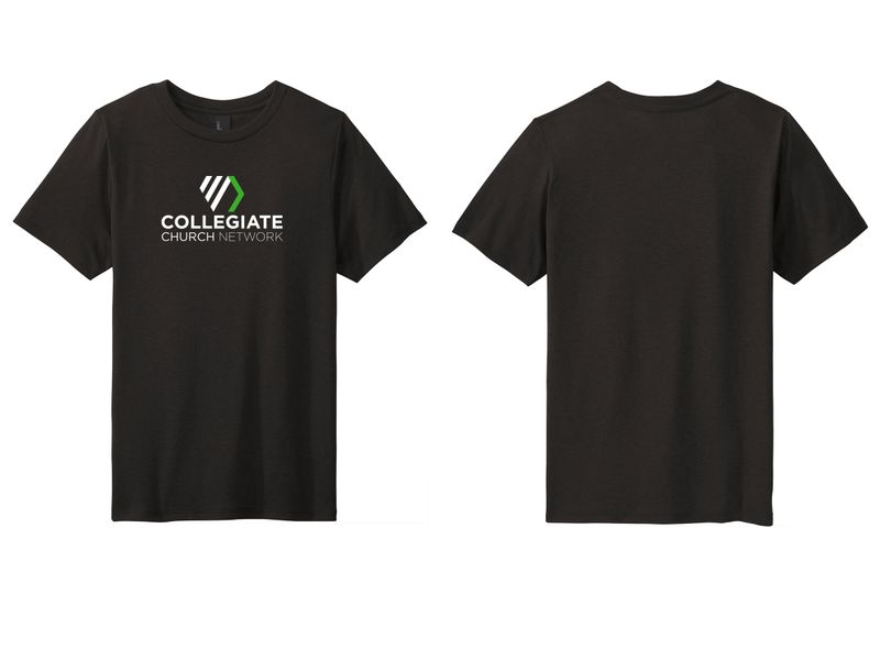 District Youth Perfect Tri Tee- Black, Grey Frost, White