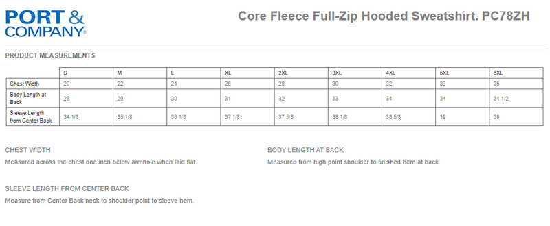 Unisex Core Fleece Full-Zip Hooded Sweatshirt - Athletic Grey, White,  Navy