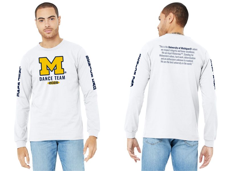 U of M Dance Long Sleeve Shirt- Senior Dad/Mom