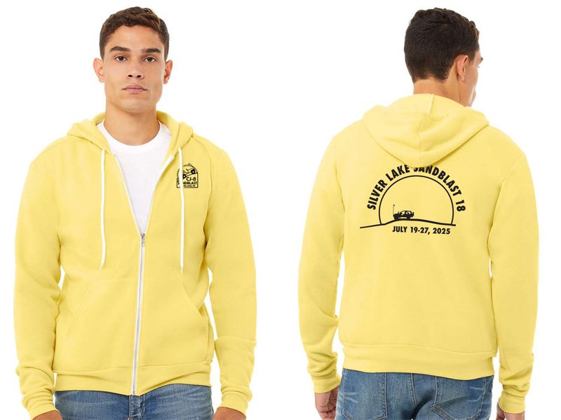 Bella Unisex Sponge Fleece Full Zip Hoodie: Yellow
