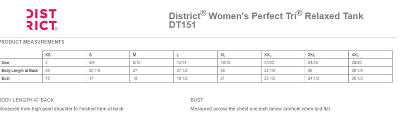 District Women’s Perfect Tri Relaxed Tank-Maritime Frost