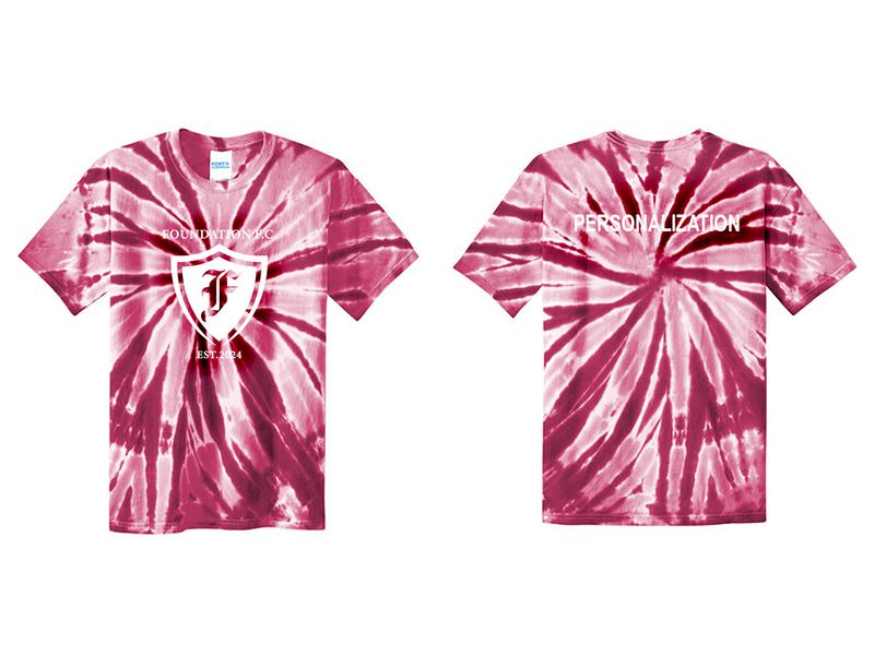 Youth Tie-Dye Tee- Maroon, Rainbow, Black