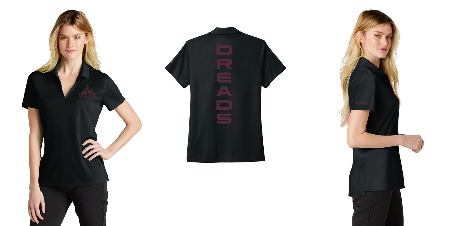 [VARSITY and JV TEAM REQUIRED POLO] Nike Ladies Dri-FIT Micro Pique 2.0 Polo- Black