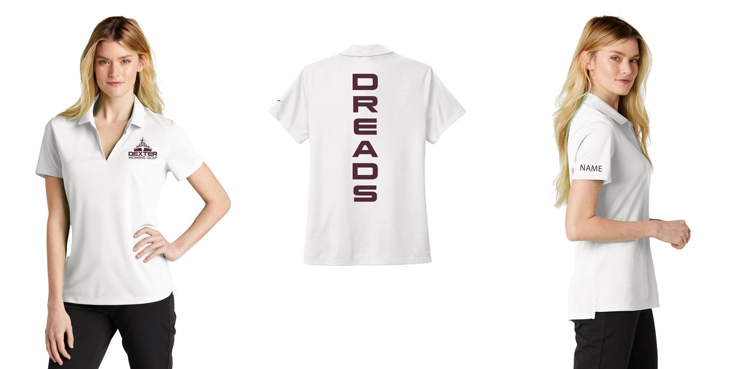 [VARSITY TEAM REQUIRED POLO] Nike Ladies Dri-FIT Micro Pique 2.0 Polo- White